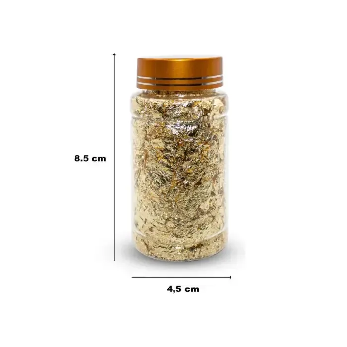 Kit 3 Potes Grandes Folhas De Ouro Dourado Prata Bronze Unha Cor Multicolor-3.webp