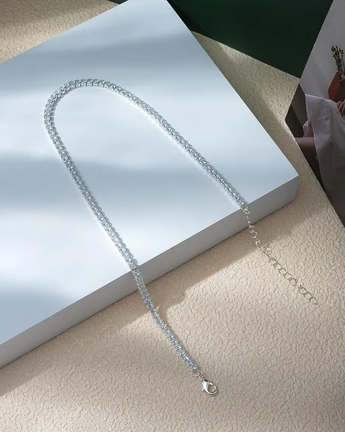 Colar Mesovor Feminino de strass com Diamante, Banhado 18k