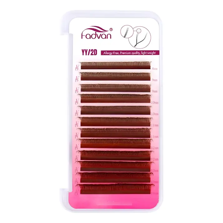 [CI0970] Cílios Fadvan 2D YY - 0.07 D - Marrom - Mix 8-12