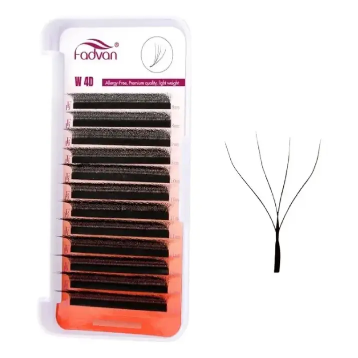 [CI0971] Cílios Fadvan 4D W - 0.07 - Curvatura D - Preto (8mm)