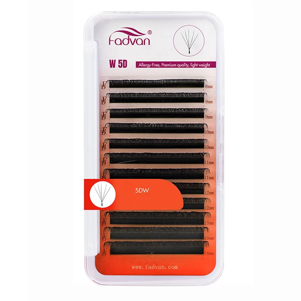 [CI0978] Cílios Fadvan 5D W - 0.07 Curvatura M - Preto (8mm)