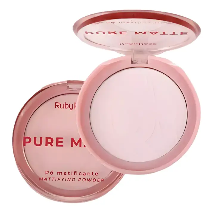 [MQ0017] Pó Compacto Pure Matte Ruby Rose Linha Rosa Matificante - 6.5g 