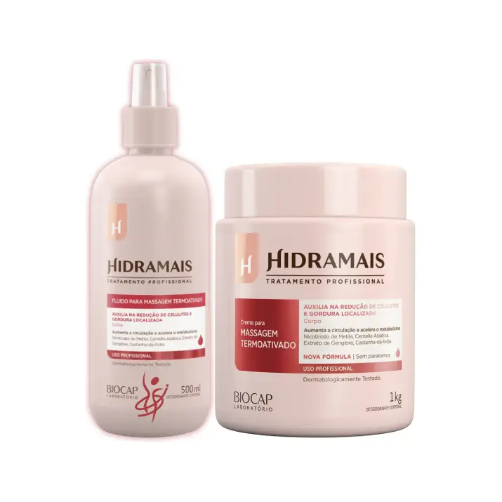 Kit Creme E Fluído Termoativo Lipotérmico Nicotinato Metila Suave