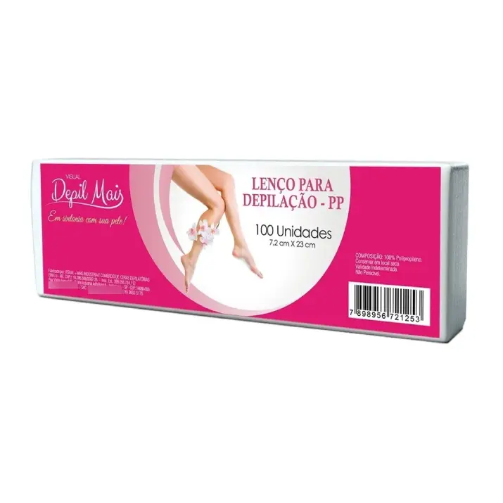[DE0004] Papel Depilatorio Tnt Visual Depil Mais Com 100 Unidades